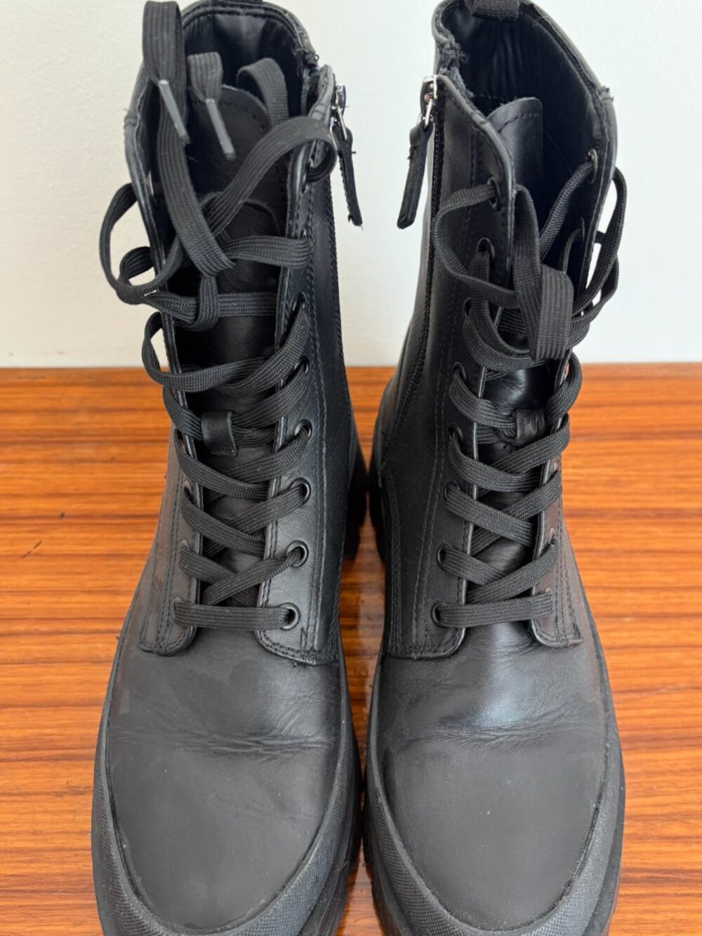 ZARA HIGH LACE UP LUG SOLE BOOT